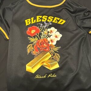 Black pike blessed baseball jersey